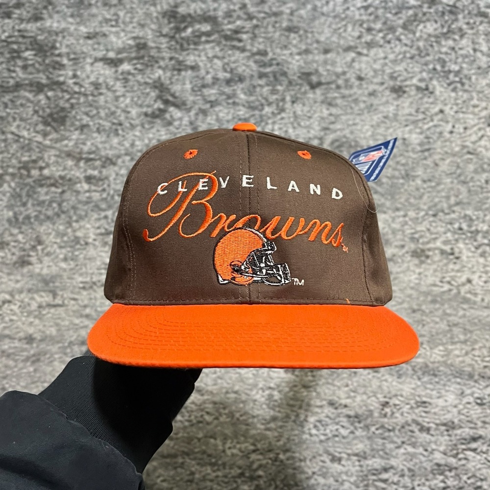 NWT Vintage 90s Cleveland‎ Browns Drew Pearson Snapback Hat Embroidered Logo NFL